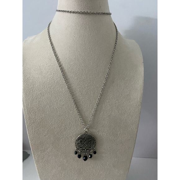 Long chain necklace with Upcycled pendant - Picture 5 of 5